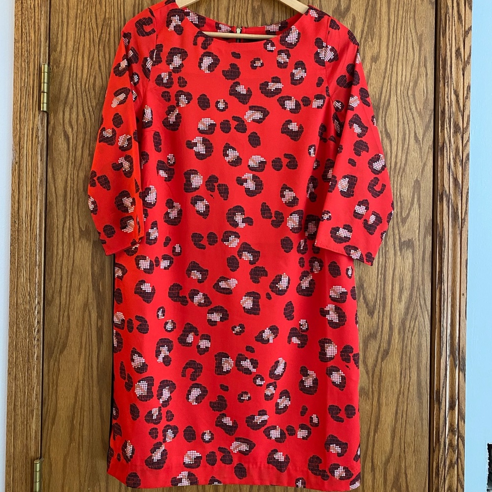 The Limited Red Cheetah Print Dress Sz M